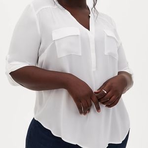 Torrid White Harper Top Sz 0